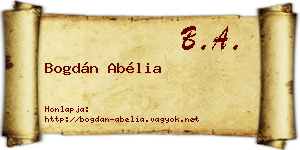 Bogdán Abélia névjegykártya